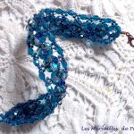 Belle de Nuit bracelet with bohemian glass facets and Swarovski crystal spinning tops